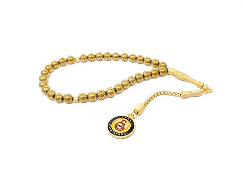 Bracelet Élastique Fenerbahce FB Remi Bijou - Perles Noires - Ajustable - Collection Gök-Türk - Fan De Football