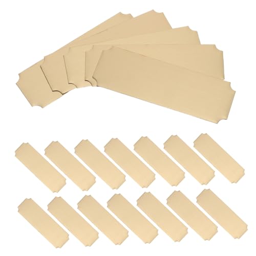 Artibetter 20個 スタンピング ブランク 用 ジュエリー 作成 金属 名前 プレート 金属 ブランク 名刺 粘着 名前 タグ プレート 用 デスク スタンディング