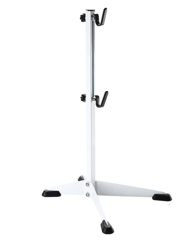 Soporte Bicicleta Estacionamiento de Bicicletas Desmontable Soporte de Almacenamiento de Bicicletas en Garaje Interior Soporte de reparación de Bicicletas Soporte Bicicletas Suelo(White)