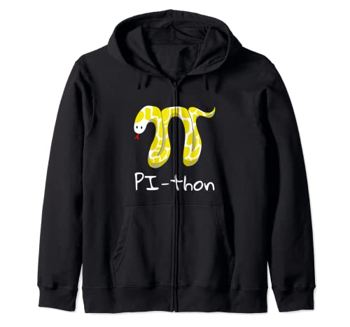 PI-thon Python Lindo Divertido Pi Day Snake Pun 14 de marzo Sudadera con Capucha