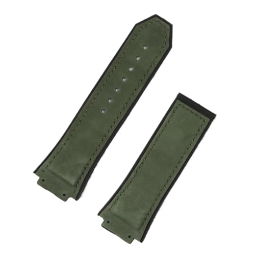 Bracelet montre silicone 29 * 19 mm vert pour remplacer votre sangle usee avec elegance et confort