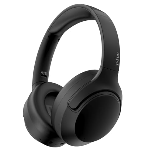NC50 Hybrid Active Noise Cancelling Headphones,Foldable Wireless Over-Ear Headset with Microphone for Voice Assistant,65 Hours Playtime,Multipoint Bluetooth Connection