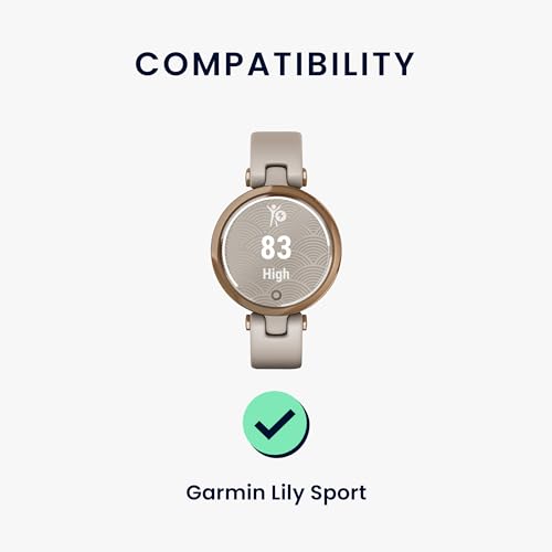 Correa de silicona compatible con Garmin Lily Sport beige miniatura 6