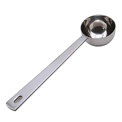 Spoon Metal Coffee Scoop， Thicken Stainless Steel Smooth Tablespoon Measuring Spoon Coffee Scoop Tablespoon Long Handled Spoon