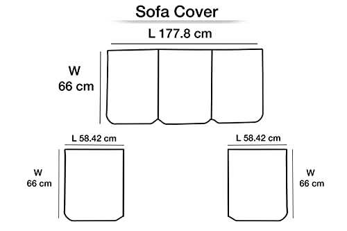 Image of The Furnishing Tree Velvet Floral Pattern 5 Pieces Bottom only 5 Seater Sofa Cover Set Blue