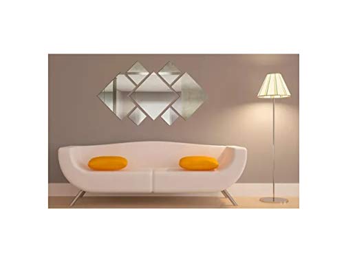 Espelho Acrilico Decorativo Quadrado 7 Peças 110x55 Cm 2 opiniões