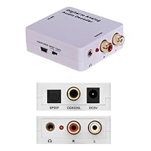 Premium Digital-to-Analog Audio Decoder Converter with 5.1 Input to Stereo Output Supports Dolby & DTS Formats, RCA + 3.5mm Headphone Outputs