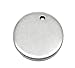 VALYRIA 50pcs Silver Tone Stainless Steel Blank Stamping Tags Round Charm Pendants 10mm(3/8")
