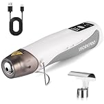 WORKPRO Mini Heat Gun Cordless, 7.2V Handheld Hot Air Gun with Reflector Nozzle, 3 Temp Settings Fully Ceramic Heating Core for Craft Embossing, Shrink Wrapping, Wire Connectors, Crafts, Phone Repair