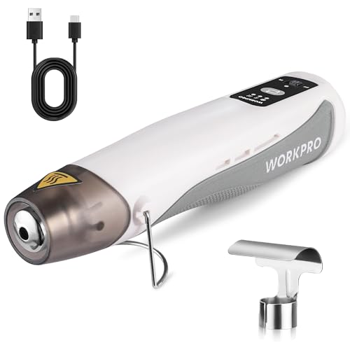 WORKPRO 7,2 V Mini Heißluftpistole Heißluftfön kabellos, Drei...