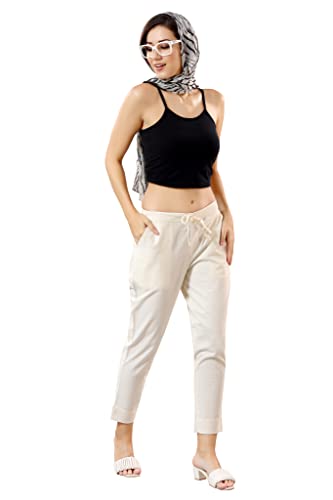 Image of TRASA Ultra Soft Cotton Regular and Plus 8 Colour Cotton Pants for Womens and Girls - Available Sizes : M,L,XL,2XL,3XL,4XL,5XL