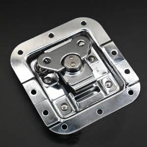 Syncraft Medium Butterfly Latch Lock – Chrome Plated Steel Latch for Flight Cases, Equipment & Toolbox Security 112mm×105 mm (Pack of 4)