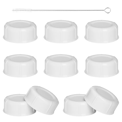Image of Joxodak 10 pcs Travel Bottle Caps for Dr Brown Narrow Baby Bottle, Baby Bottle Lids Replacement with Sealing Gasket (White)