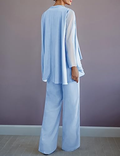 Women's 3 Pieces Lace Pants Suits Mother of Bride Dressy Elegant Sets Wedding Formal Outfits - Image 3