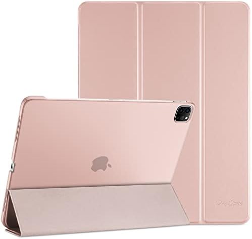 ProCase Hülle für iPad Pro 11 Zoll 2022/2021/2020 (4/3/2 Generation), Dreifach Falt Klapp Schutzhülle, Ultra Dünn Leicht Ständer Schale Smart Case Cover -Rosa