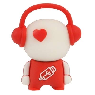 Chiavetta USB 8GB Music Man – Memory Stick Rossa E Bianca, Divertente Per Scuola E Regalo