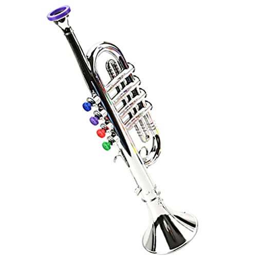 Toyvian 151201CFOE Instruments Kids Trumpet Decorative Plastic Trumpet Realistic Trumpet Toy thumb #1