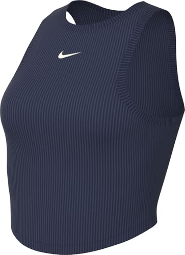 Débardeur Femme Nike Maille Côtelée Fine et Coupe Courte Style Moderne