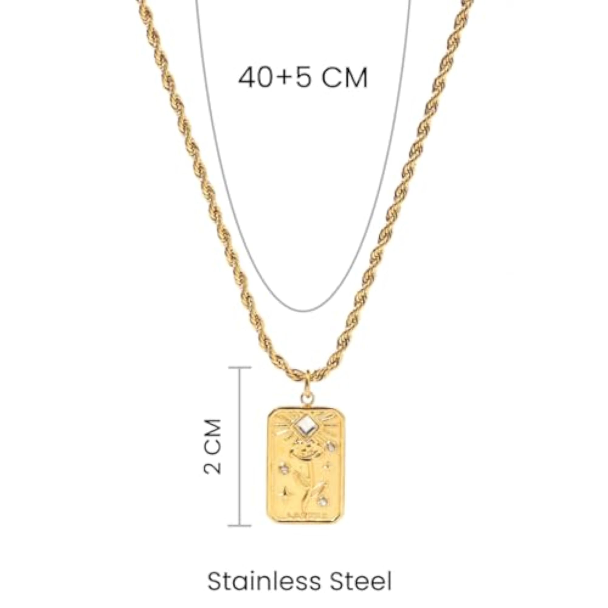 Women's Anti Tarnish Enamel Charm Pendant Necklace