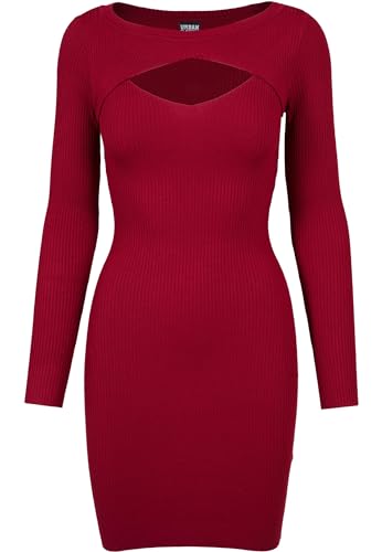 Urban Classics Damen Ladies Cut Out Dress Kleid, Rot (Burgundy 606), X-Small
