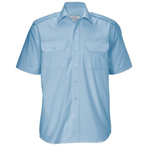 Generisch Original US Security Davinci Pilothemd/Diensthemd Kurzarm (DE/NL/SE/PL, Alphanumerisch, 4XL, Regular, Regular, Blau)