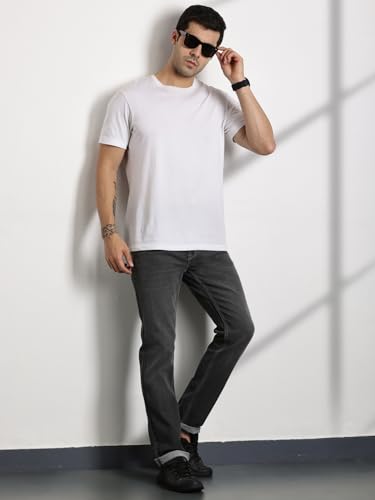 Image of Thomas Scott Men's | Solid | Brathable Fabric | Denim | Mid Rise | Casual Jeans for Men