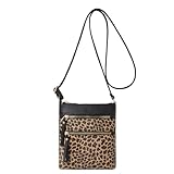 CLUCI Small Crossbody Purses for Women, Triple Zip Designer Bags Adjustable Strap, Leather Over the Shoulder Handbags