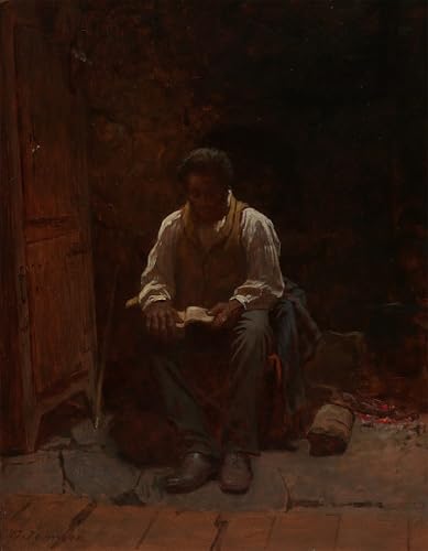 Le Seigneur est mon berger par Eastman Johnson en affiche toile portrait de haute qualité