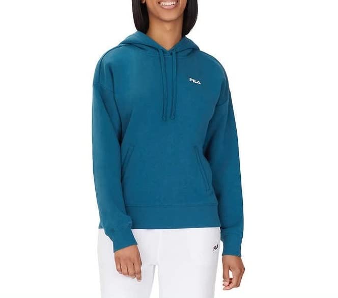 FILA Women's Sweater Size XL Long Sleeve Hoodie w/Pocket Blue at Amazon  Women's Clothing store