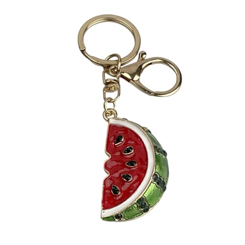 Llavero Trozo de Sandía 3D Grande - Llaveros Sandía Fruta de Agua Roja Verano de Metal y Zinc - Accesorio de llaves para amantes de la Fruta, Sandía, Comida, Verano… - Llavero unisex hombre y mujer