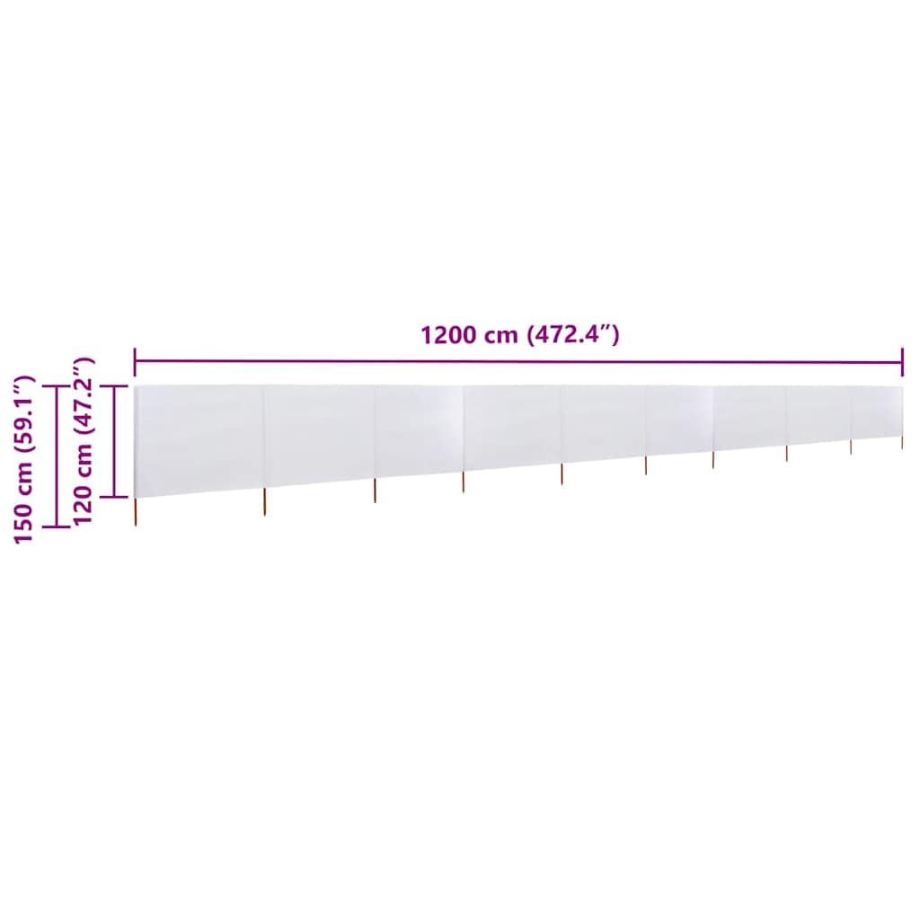 3-częściowa tkanina chroniąca przed wiatrem 400 x 120 cm, zielona, składana, z drewnianymi słupkami z włókniny, do ogrodu, na balkon