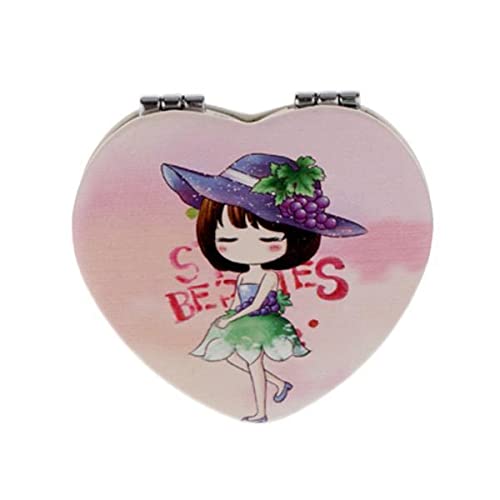 Bnf® 3xMini Folding Double Sides Makeup Cosmetic Mirror Compact Pocket Random Heart Health & Beauty Makeup Makeup Tools & Accessories Makeup Mirrors-image-13