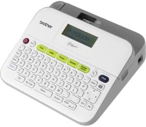 Brother P-Touch, PTD400VP, Versatile Label Maker with Carry Case and Adapter, Compact Design, Easy-to-Use Keyboard, Graphical Display, Gray/White