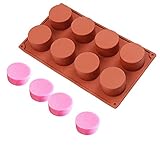 Función versátil moldes de jabón de silicona: cada paquete incluye 1. Puedes crear tus propios postres especiales, jabones caseros, magdalenas, brownie, cornbread, queso, panna cotta, pudding, jello shot y más con nuestro pequeño lazo de silicona de 6 cavidades.