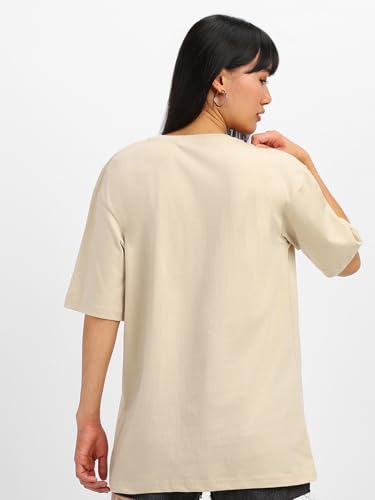 Image of JUNEBERRY 100% Pure Cotton, Pack of 2,Round Neck, Oversized Loose,Drop Shoulder,Graphic Printed, Half Sleeve T-Shirts for Women & Girls, in Different Colors, with Sizes Range from S to 2XL.