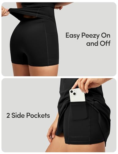 IUGA Easy Peezy Athletic Dress for Women Tennis Dress with Shorts Underneath Golf Workout Dresses with Pockets3