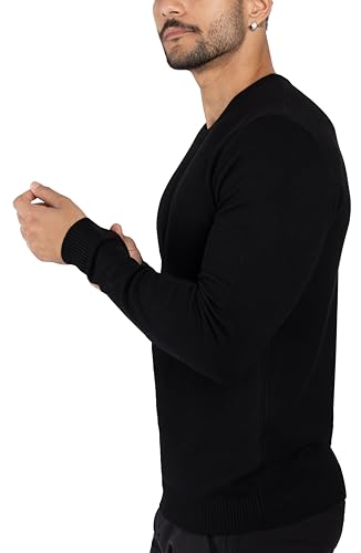 X Ray XMW-39136-BLACK-M Mens Crew Neck Sweater Slim Fit Midweight Pullover Sweater thumb #2