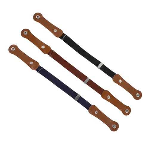 3pcs Elastic Belts Stretchy Waistbands for Boys Solid Color Waist Belts for School Casual Wear Black Navy