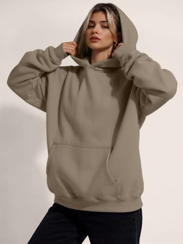 Image of Trendy Queen Women Oversized Hoodies Fall Outfits | Gentle Skin Feel, Aesthetic Drop Shoulder, Large Kangaroo Pocket, Seamless Daily Outfit Match