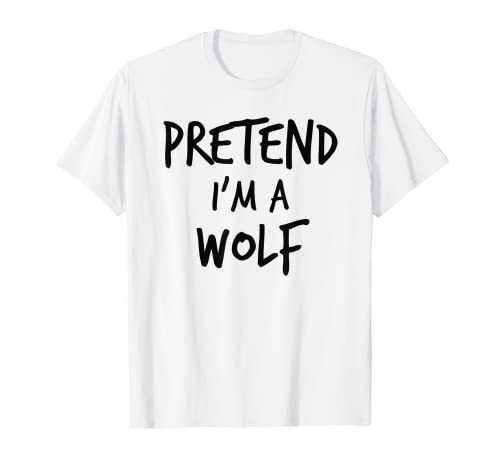Halloween Shirt Men Boys Kids Pretend I'm A Wolf Costume T-Shirt