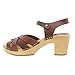 Bjork Women's Ulla Wooden Leather Clog Sandals (EU-37, Brown)