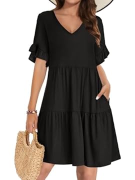 black dress with colorful embroidery
