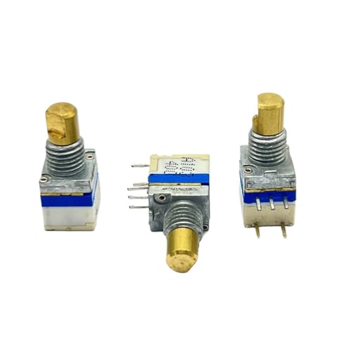 Potenziometro 3 pezzi CTR Long Thiel R08710NS - Potenziometro rotativo con interruttore A10K, lunghezza gambo 10 mm