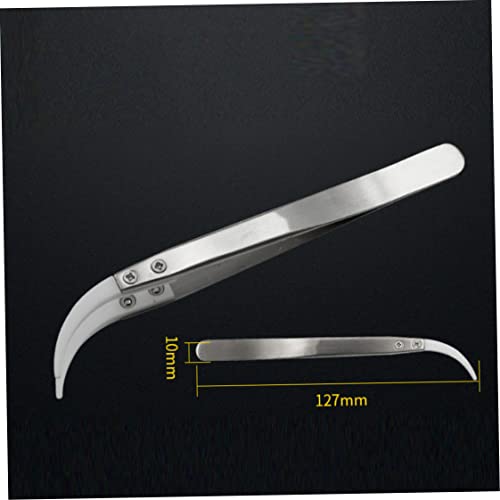 Tweseurs en acier inoxydable pointes courbes fines Tiptes en céramique antimagnétiques à haute température 1pc Tiwezers à haute température - Image 5