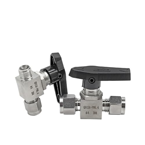 Válvula de bola 10mm de acero inoxidable 304 para tuberías industriales de alta presión 6