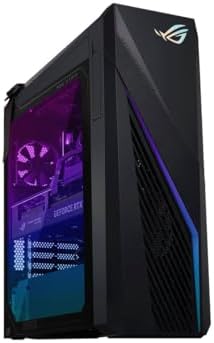 ASUS ROG Strix G16CHR Gaming Desktop Computer, Intel Core i7-14700F 2.1GHz, 32GB RAM, 1TB SSD, NVIDIA GeForce RTX 4070 12GB, Windows 11 Pro, Gray