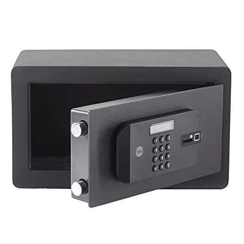 Image of Yale High Security Compact Biometric Safe Locker 9.6L | Fingerprint, PIN & Key Access | Motorised Lock, Laser-Cut Door, Anti-Saw Bolts | LCD Keypad, LED Light | Home & Office | YSFB /200 /EB1