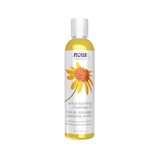 NOW Solutions, Arnica Relief Massage Oil, Therapeutic and Soothing on Sore, Achy Muscles, 8-Ounce