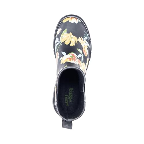 Image of Western Chief Women's Waterproof Pull-On Chelsea Rain Boot with Fun Prints | Ladies slip-on ankle boots with rubber sole, cushioned EVA insole, built for wet days and styled for any occasion