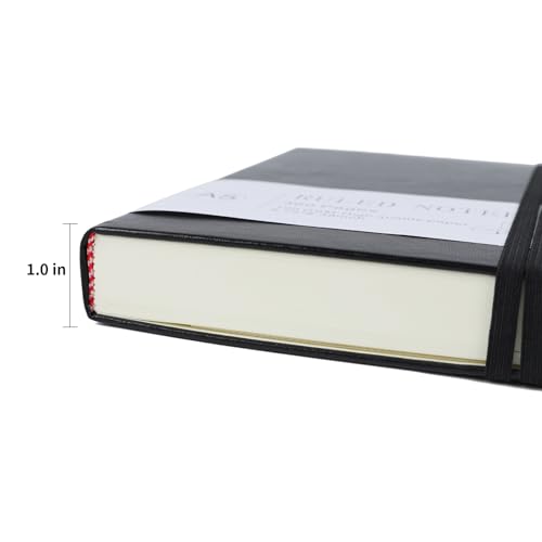 Journal-Notebook-Journal-for-MenWomen-Journals-for-Writing-A5-180Sheets-360Pages-College-Ruled-Notebook-100gsm-Lined-Paper-Leather-Hardcover-Journal-59-X-84-Black